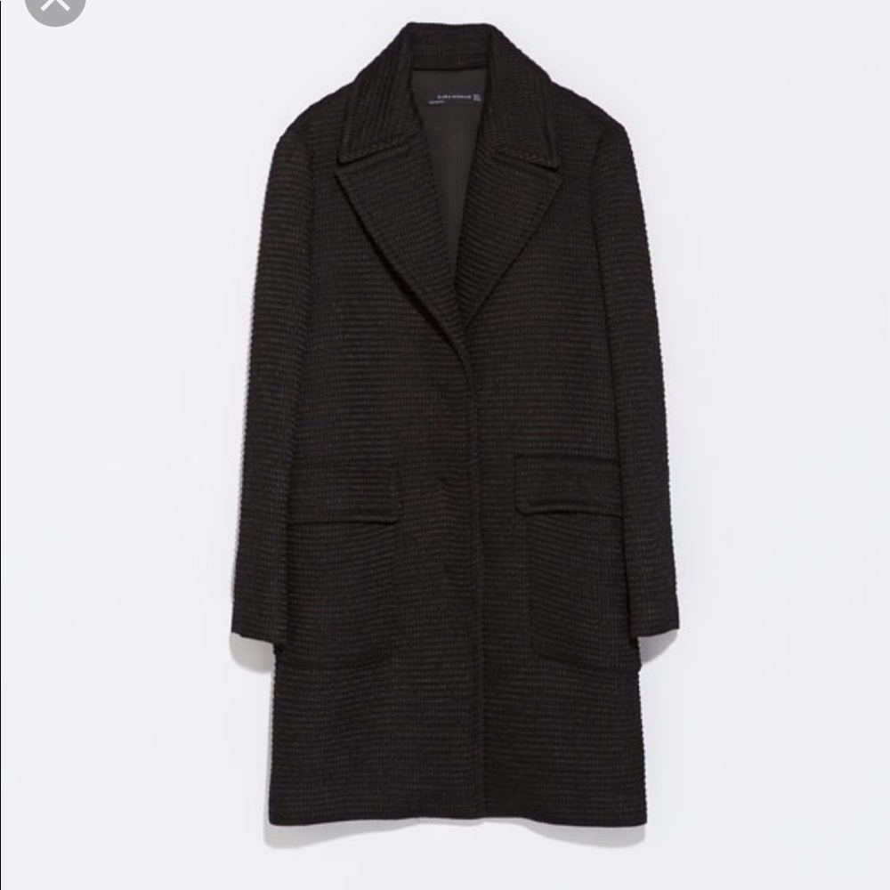 ZARA blazer coat in black fully lined size XS